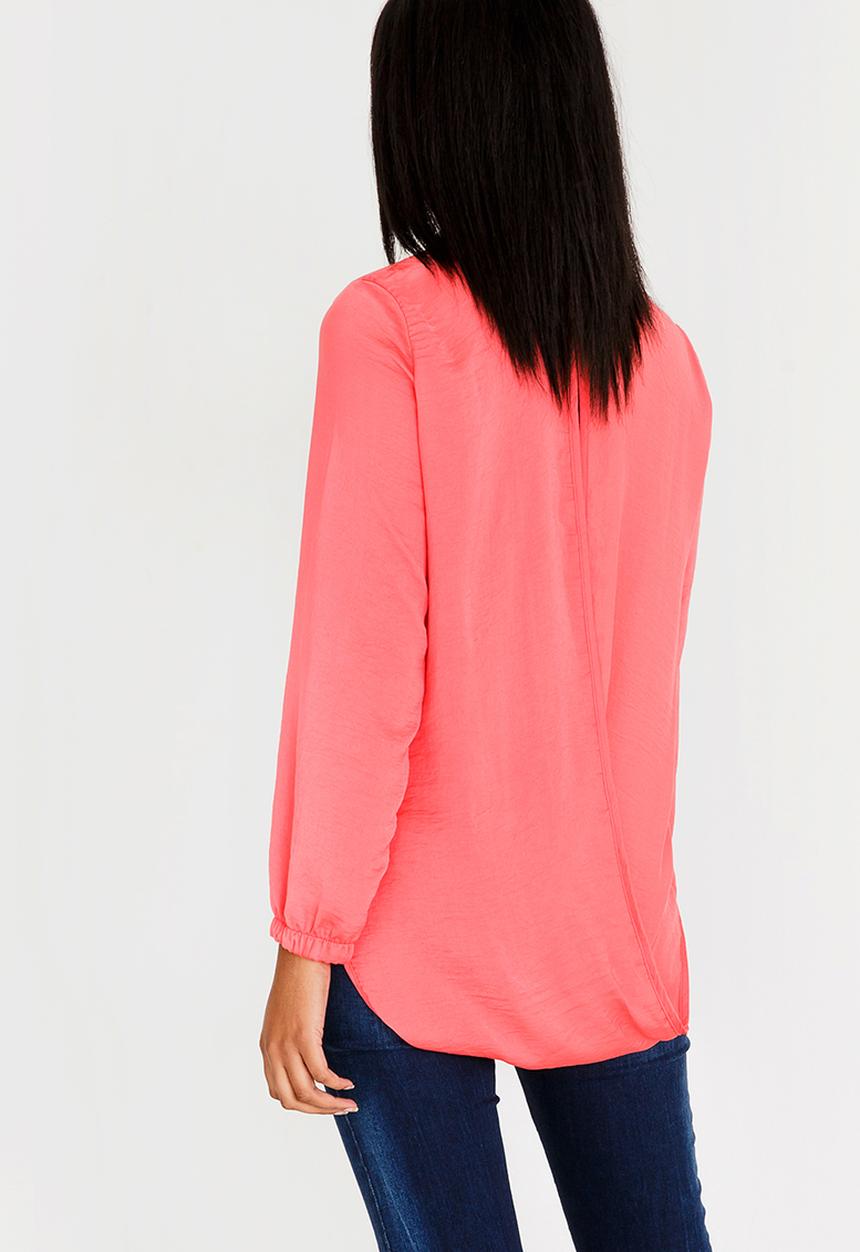 edit - Wrap Over Blouse Coral