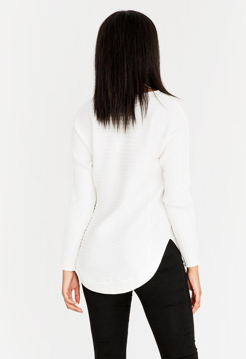 Revenge - Zip Detail Top White