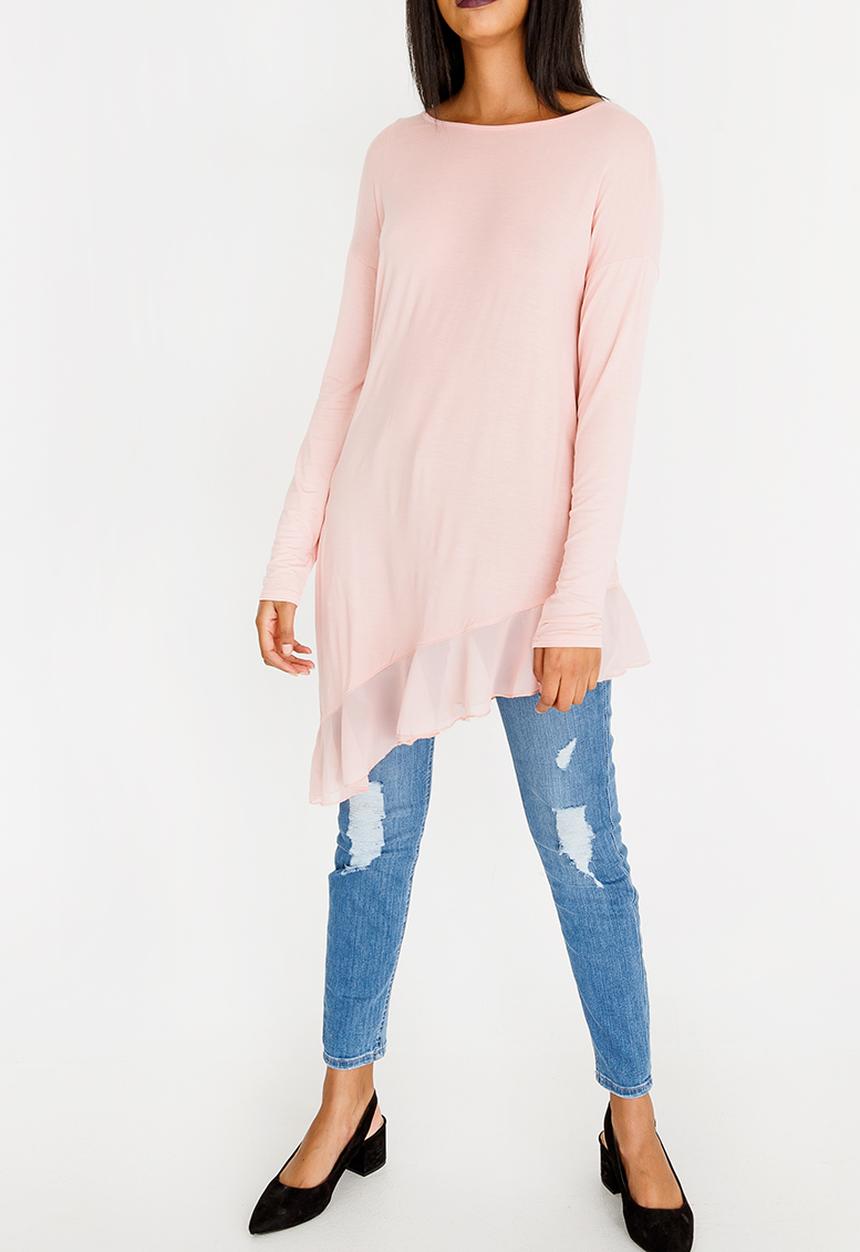 Revenge - Asymmetrical Top Mid Pink