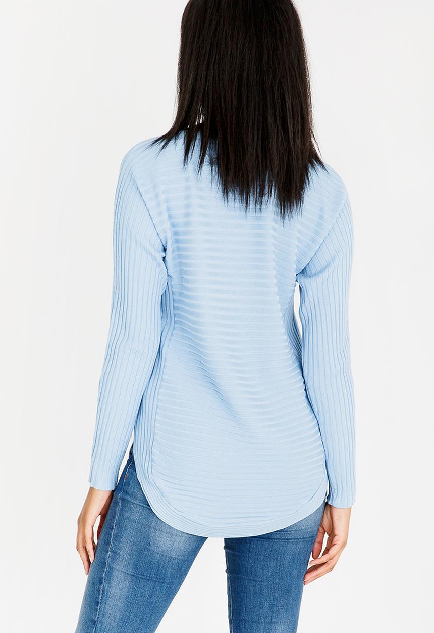 Revenge - Zip Detail Top Blue