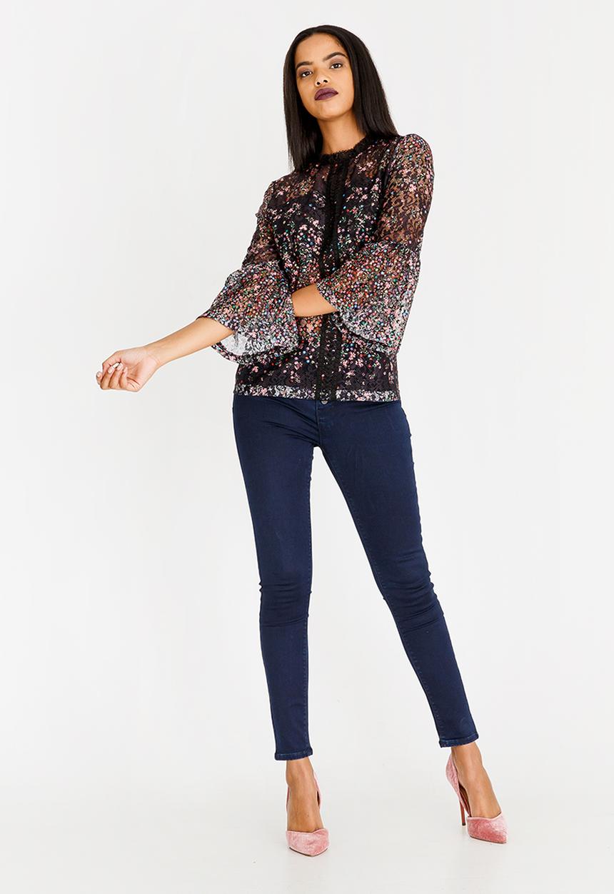 Revenge - Bell Sleeve Top Black