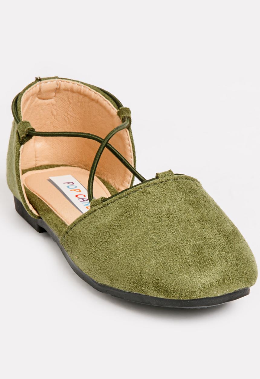 Pop Candy - Criss-Cross Slip On Green