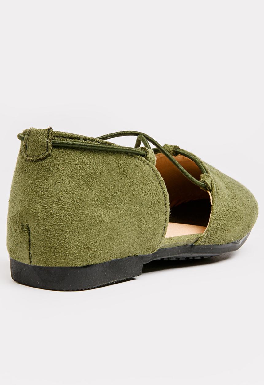 Pop Candy - Criss-Cross Slip On Green