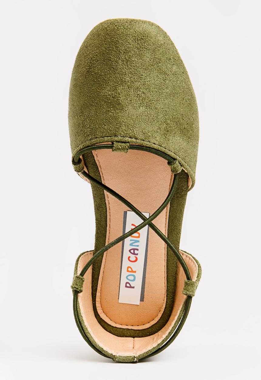 Pop Candy - Criss-Cross Slip On Green