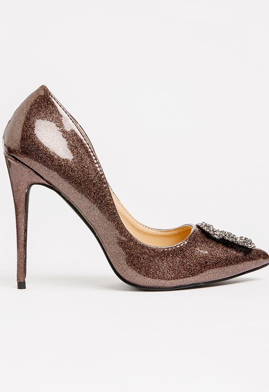 Miss Black - Manolo Court Heels Mid Brown