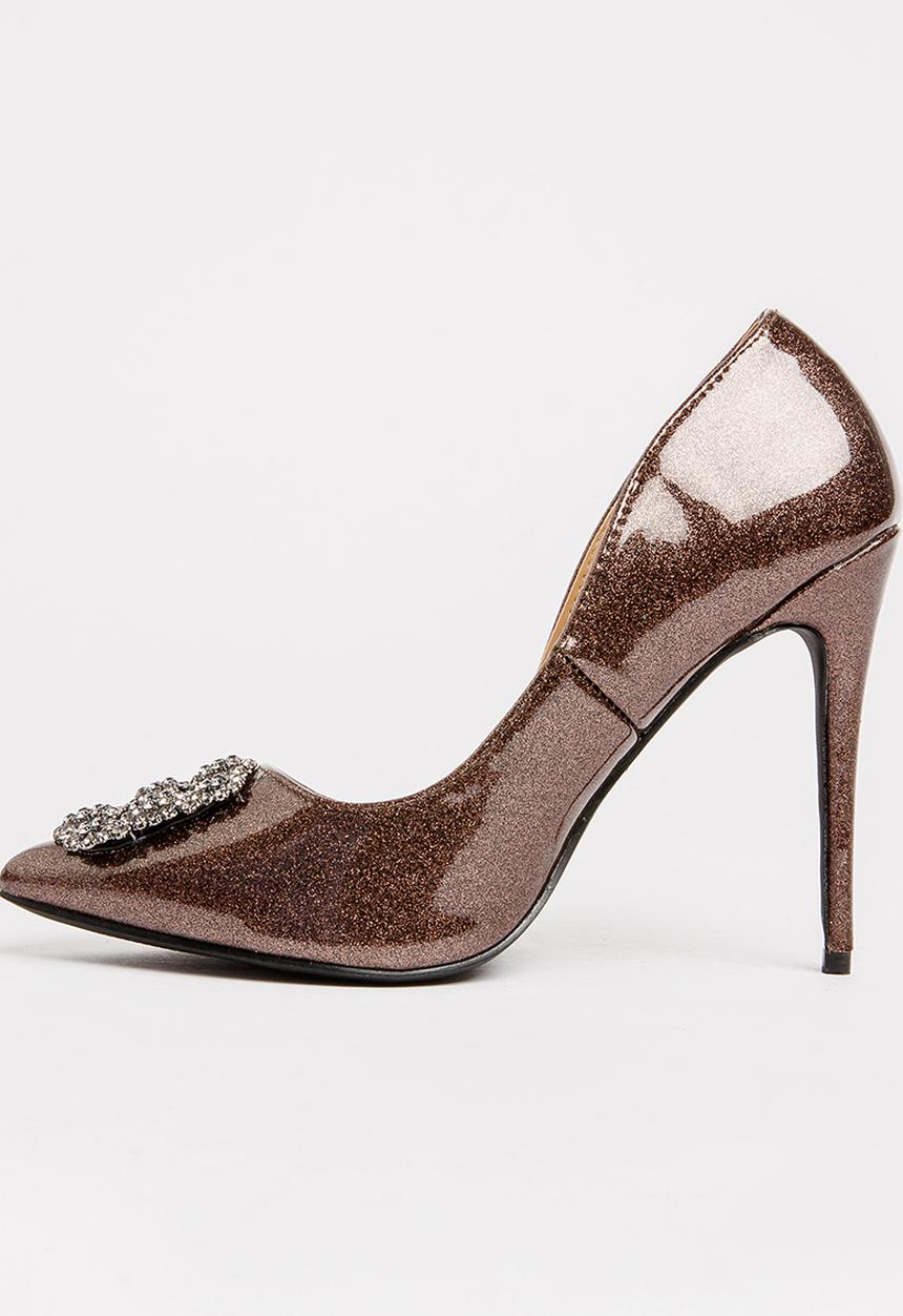 Miss Black - Manolo Court Heels Mid Brown