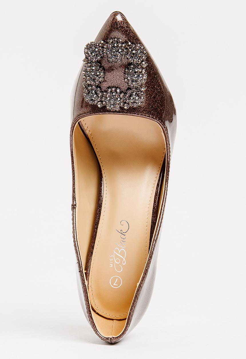 Miss Black - Manolo Court Heels Mid Brown