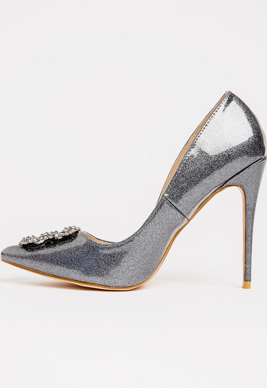 Miss Black - Manolo Court Heels Grey