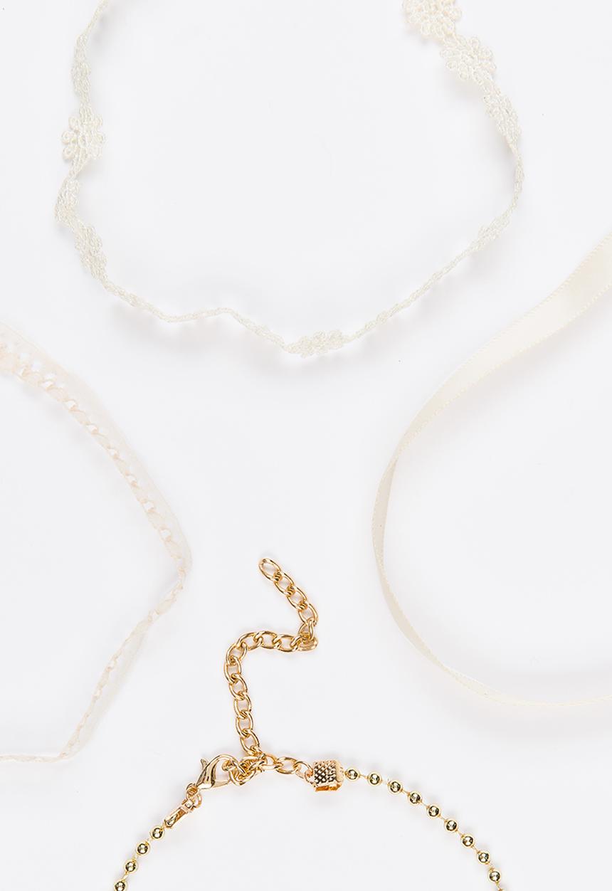 Jewels and Lace - Daisy Choker 4 Pack Cream