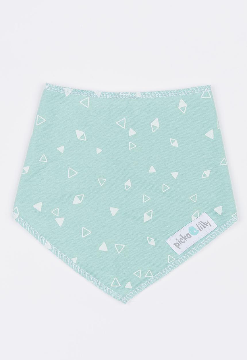 Pickalilly - Printed Bandana Bib Pale Blue