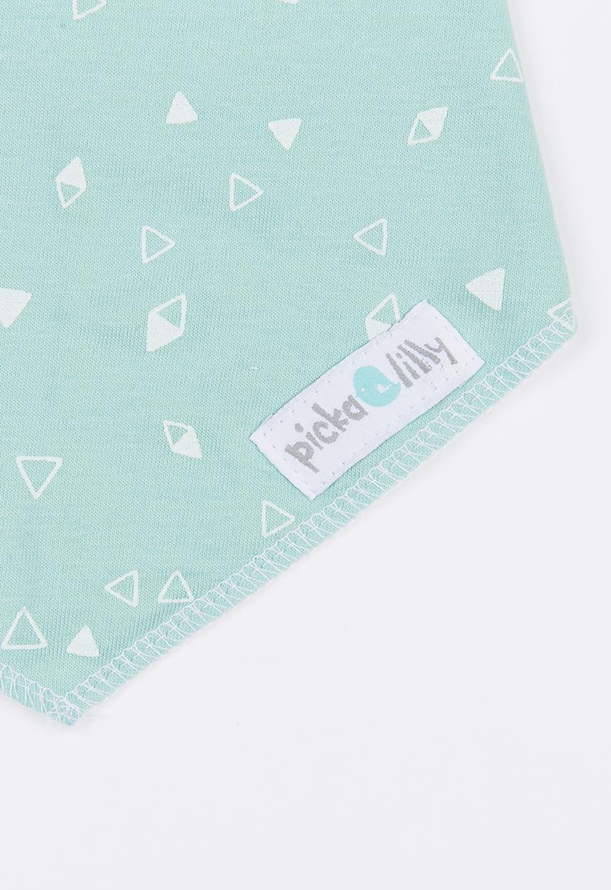 Pickalilly - Printed Bandana Bib Pale Blue