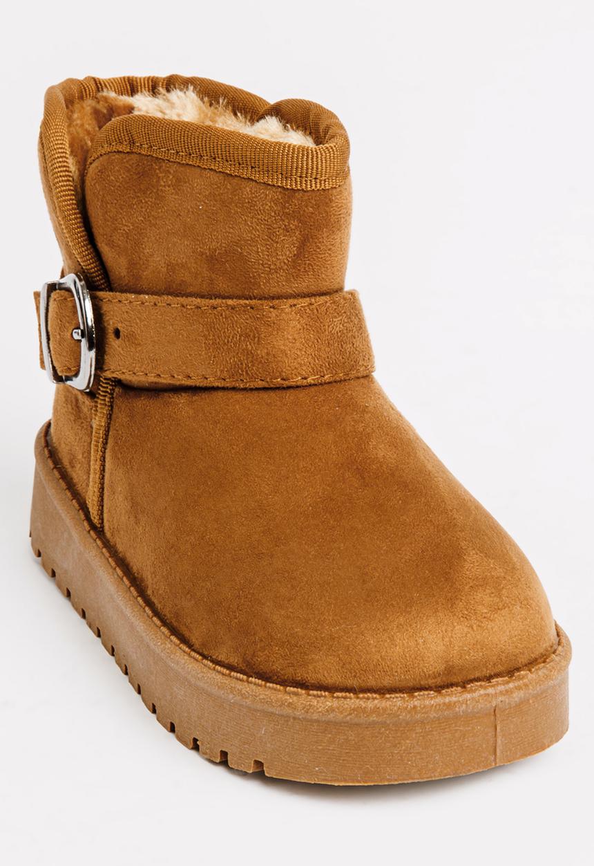 Pop Candy - Buckled Detailed Boot Tan