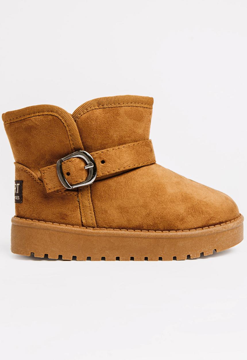 Pop Candy - Buckled Detailed Boot Tan