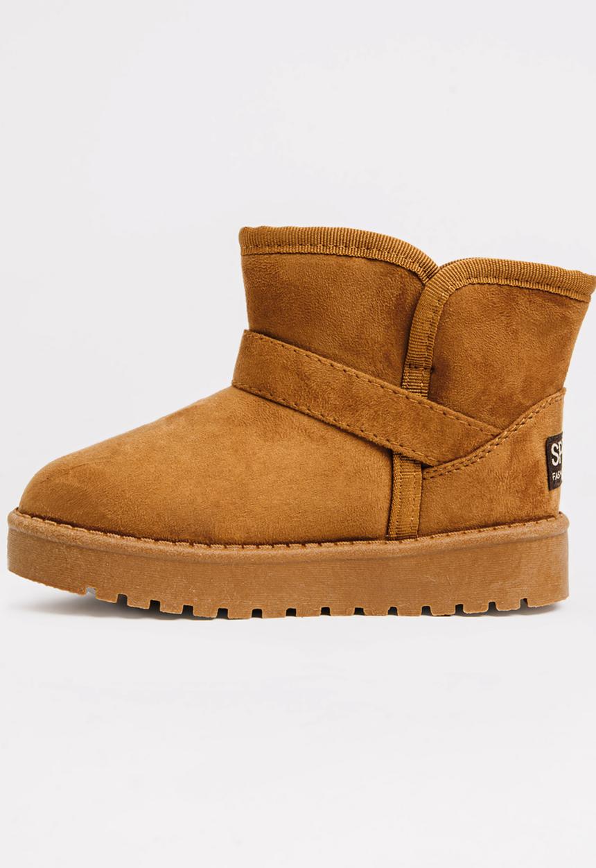 Pop Candy - Buckled Detailed Boot Tan