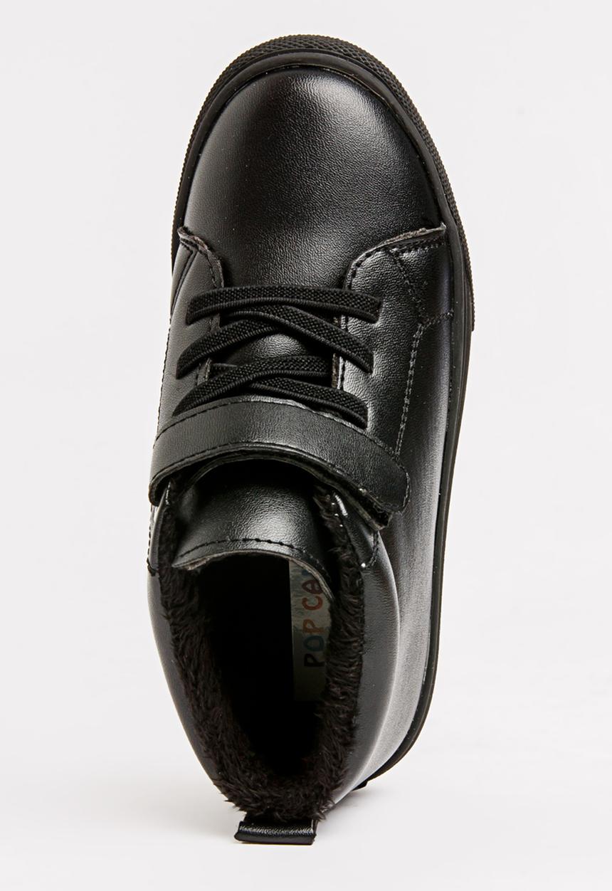 Pop Candy - Boys Hi Top Sneaker Black