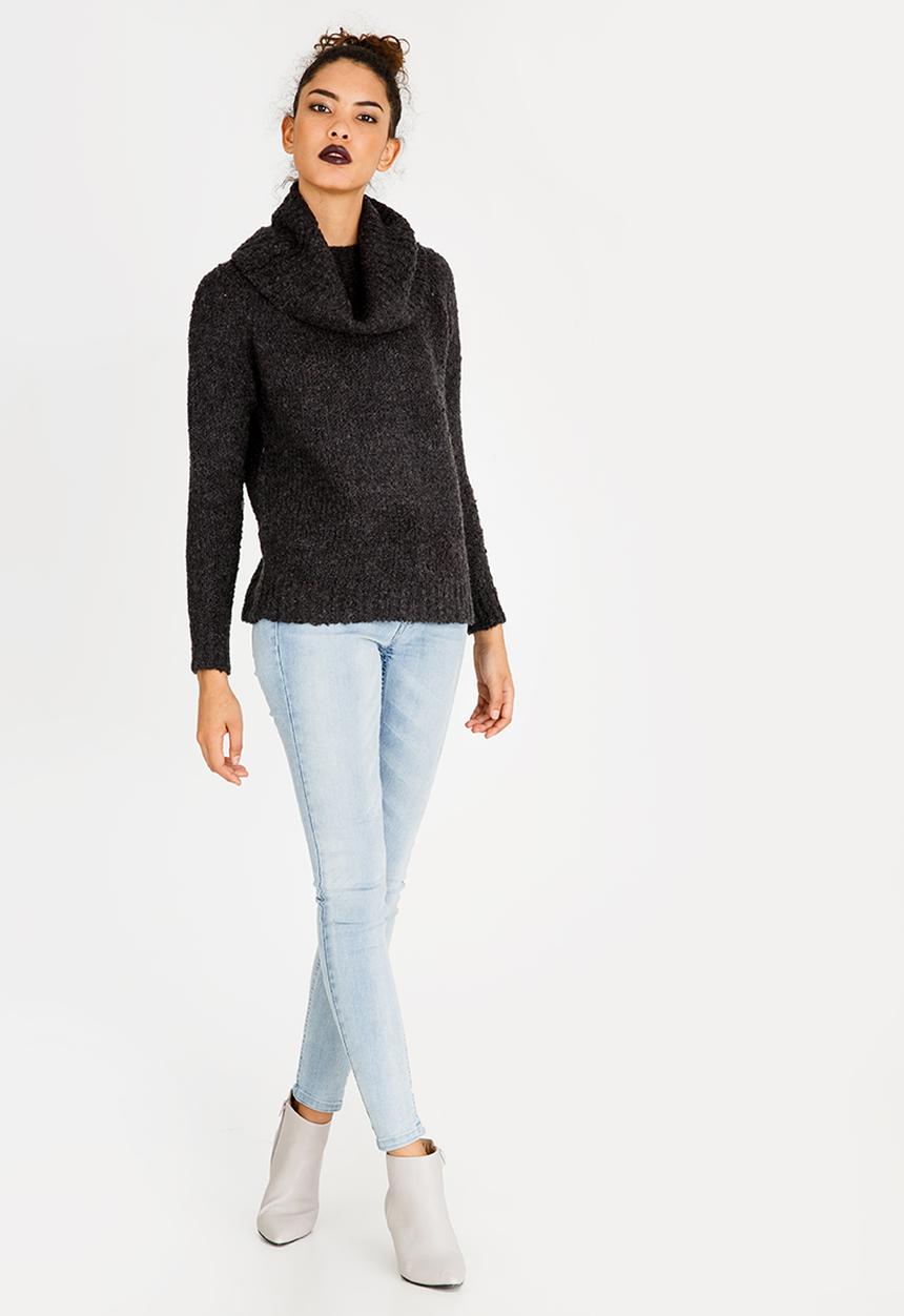 ONLY - Carla Roll-neck Jersey Black