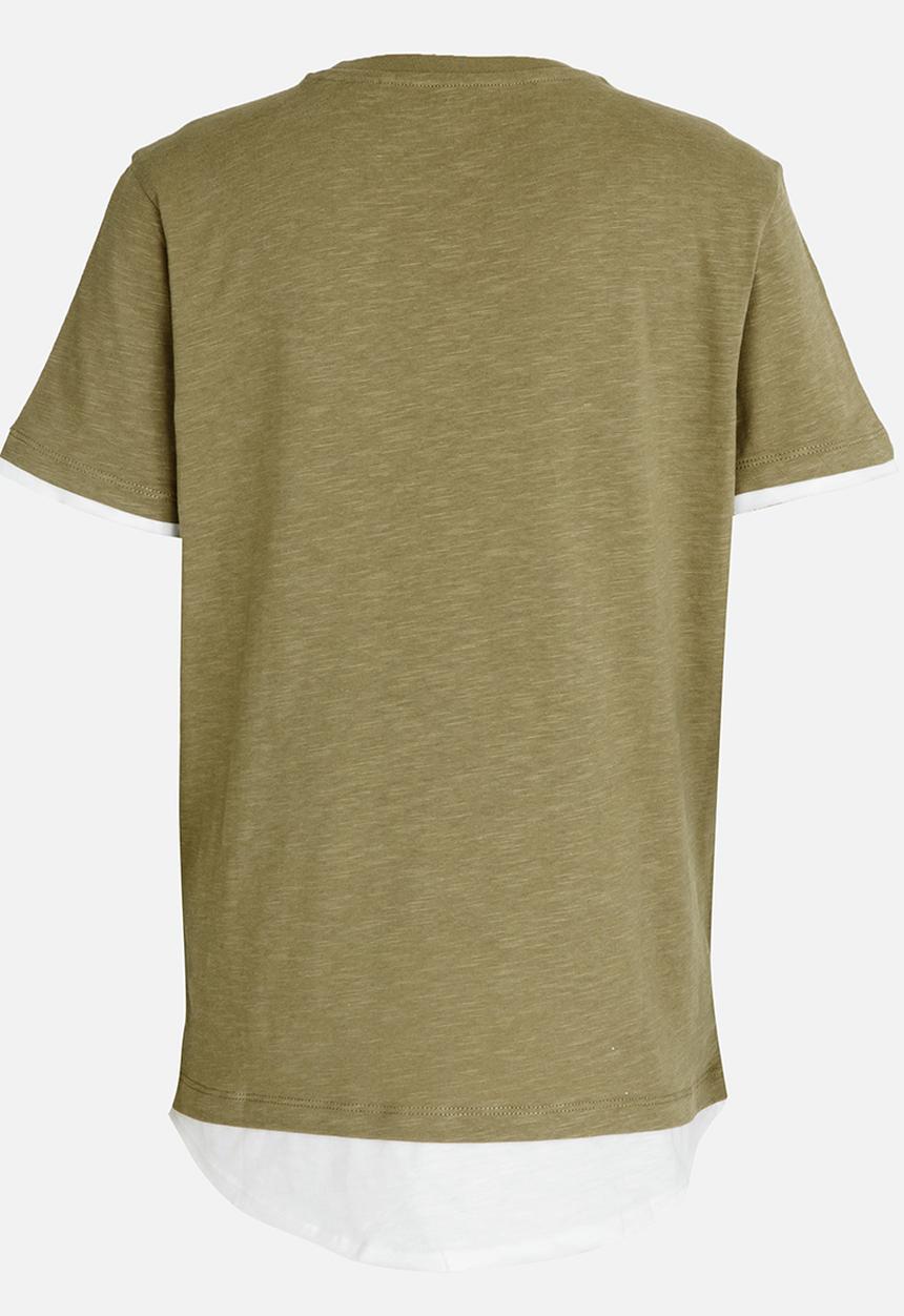 Name It - Printed Tee Khaki Green