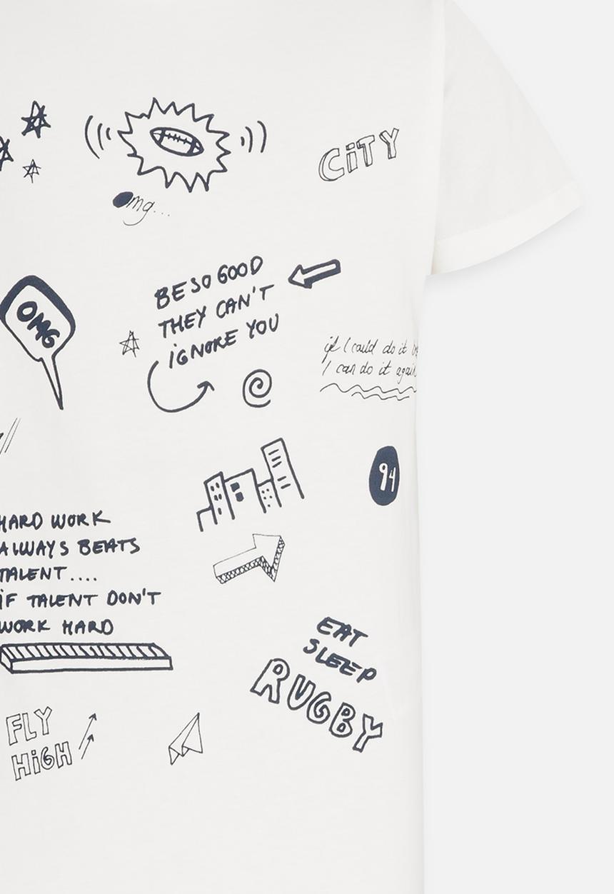Name It - Printed Tee White
