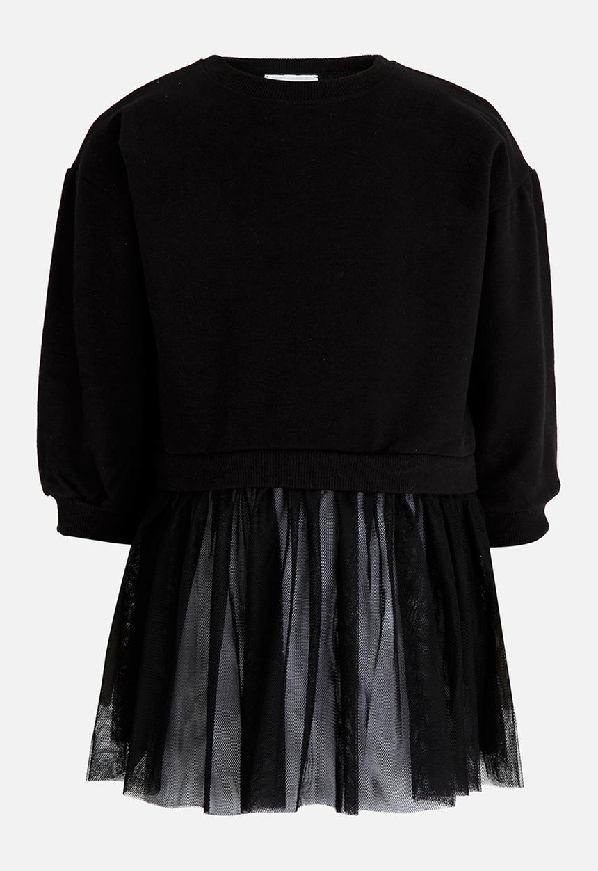 Pop Candy - Sweat Top Dress Black