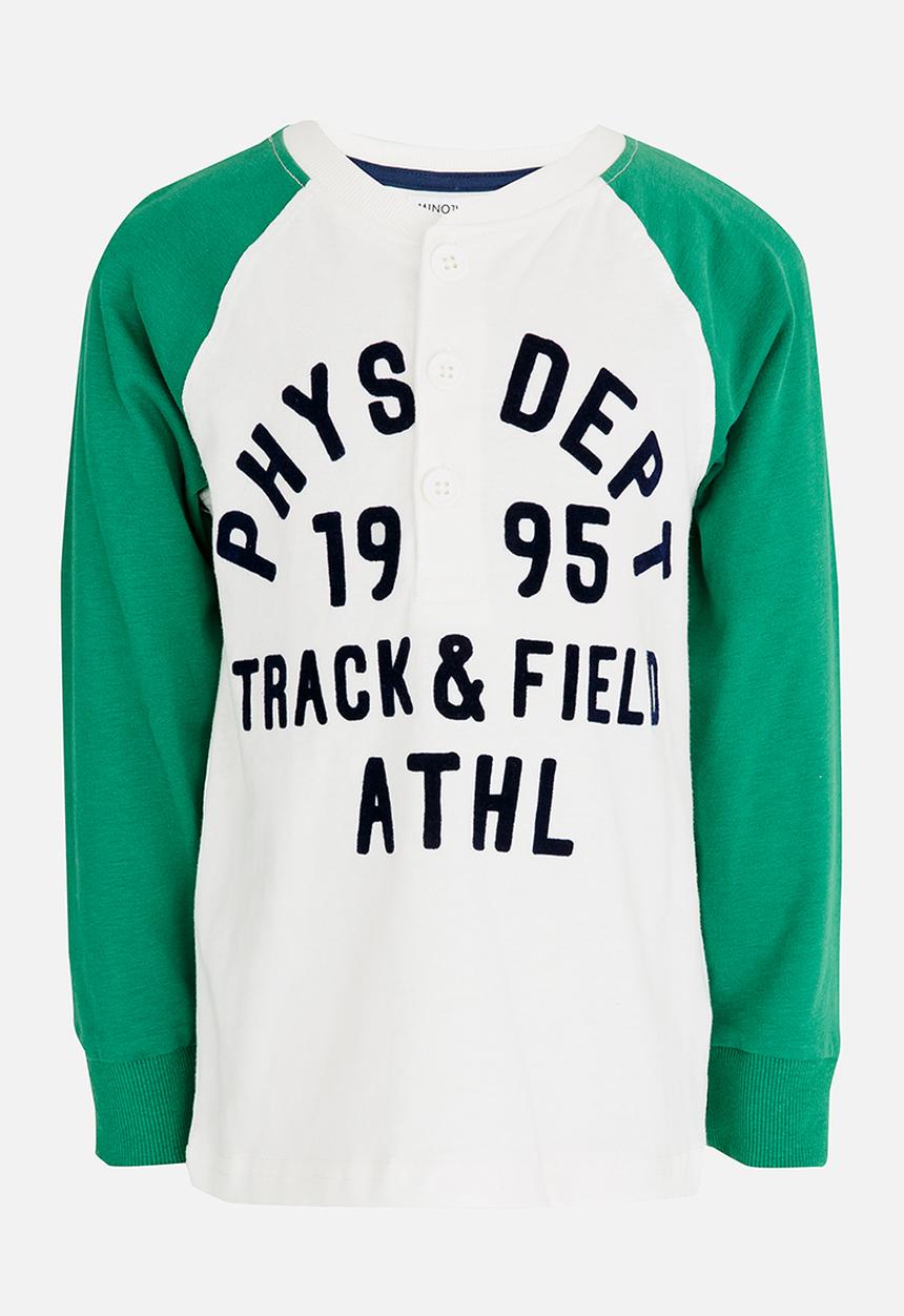 MINOTI - Grandad Raglan Sleeve Tee Off White