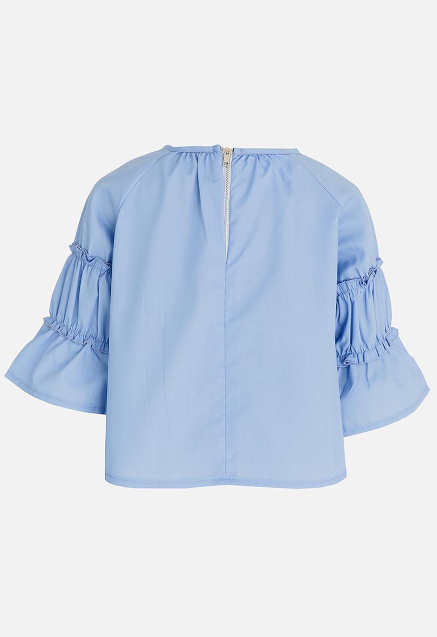 See-Saw - Tiered sleeve top - blue 