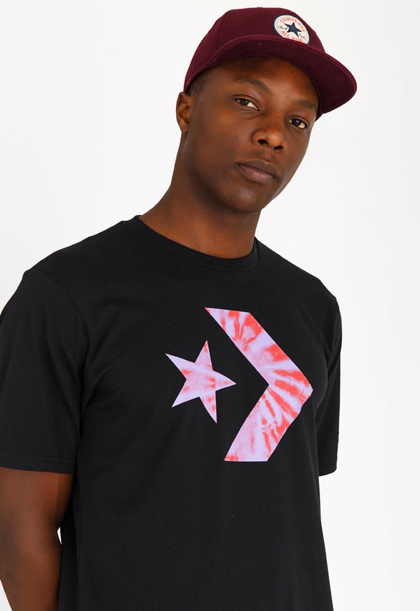 Converse - Converse Tie-Dye Star Chevron Tee Black