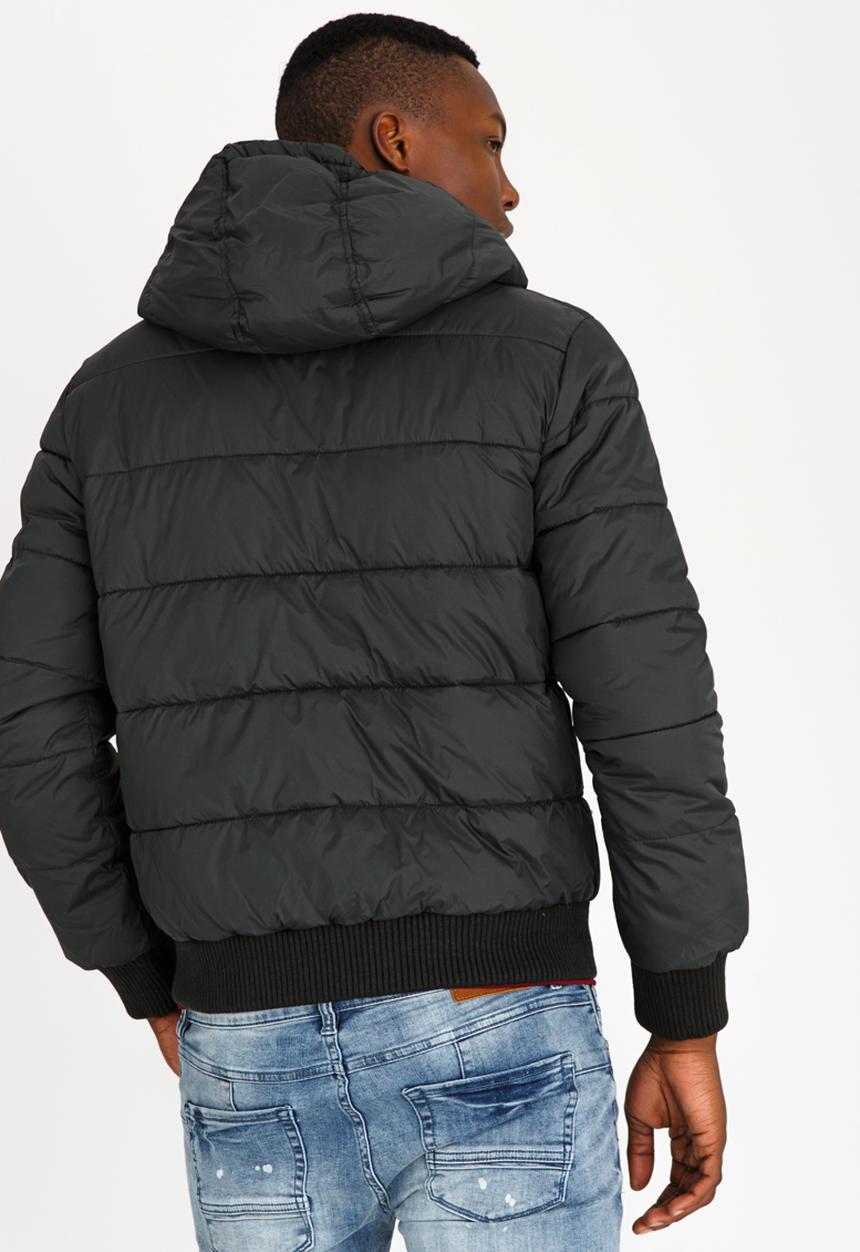 STYLE REPUBLIC - Hooded Puffer Jacket Dark Grey