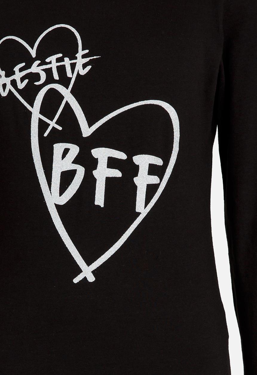 Pop Candy - BFF Printed Top Black