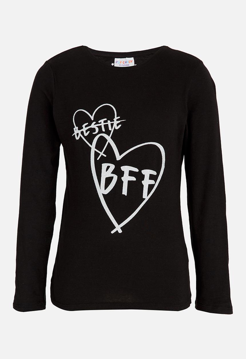 Pop Candy - BFF Printed Top Black