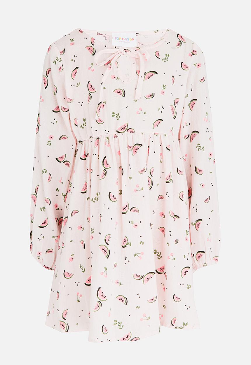 Pop Candy - Printed Dress Mid Pink