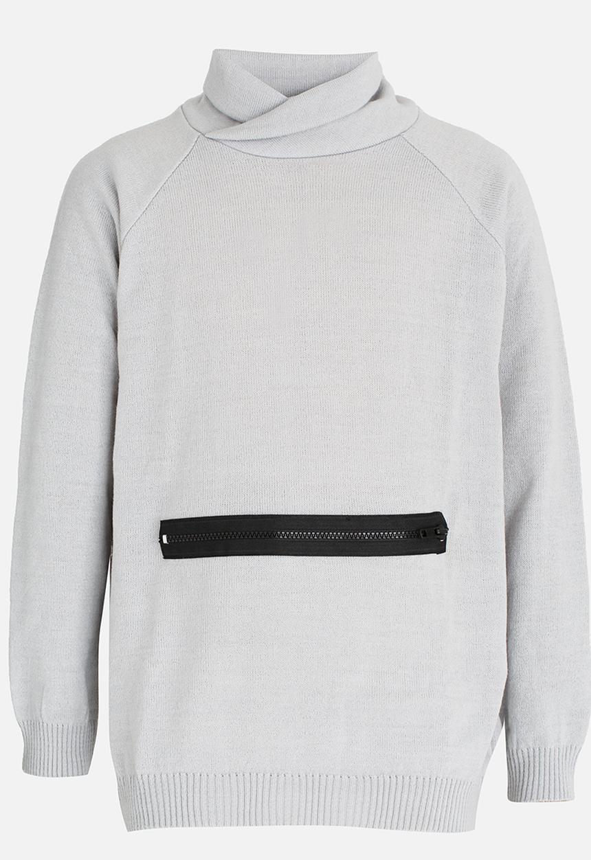 Rebel Republic - Zip Hooded Jersey Grey Melange