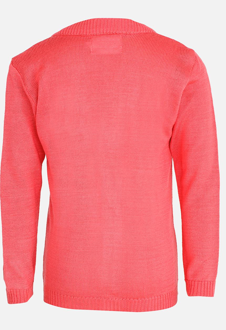 See-Saw - V-Neck Cardigan Mid Pink