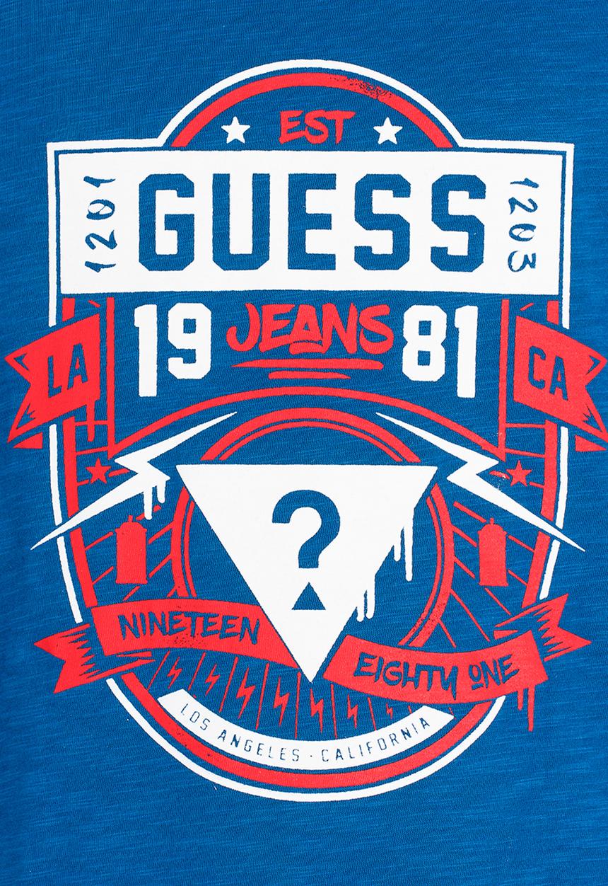 GUESS - Boys Guess Jeans 1981 Tee Blue