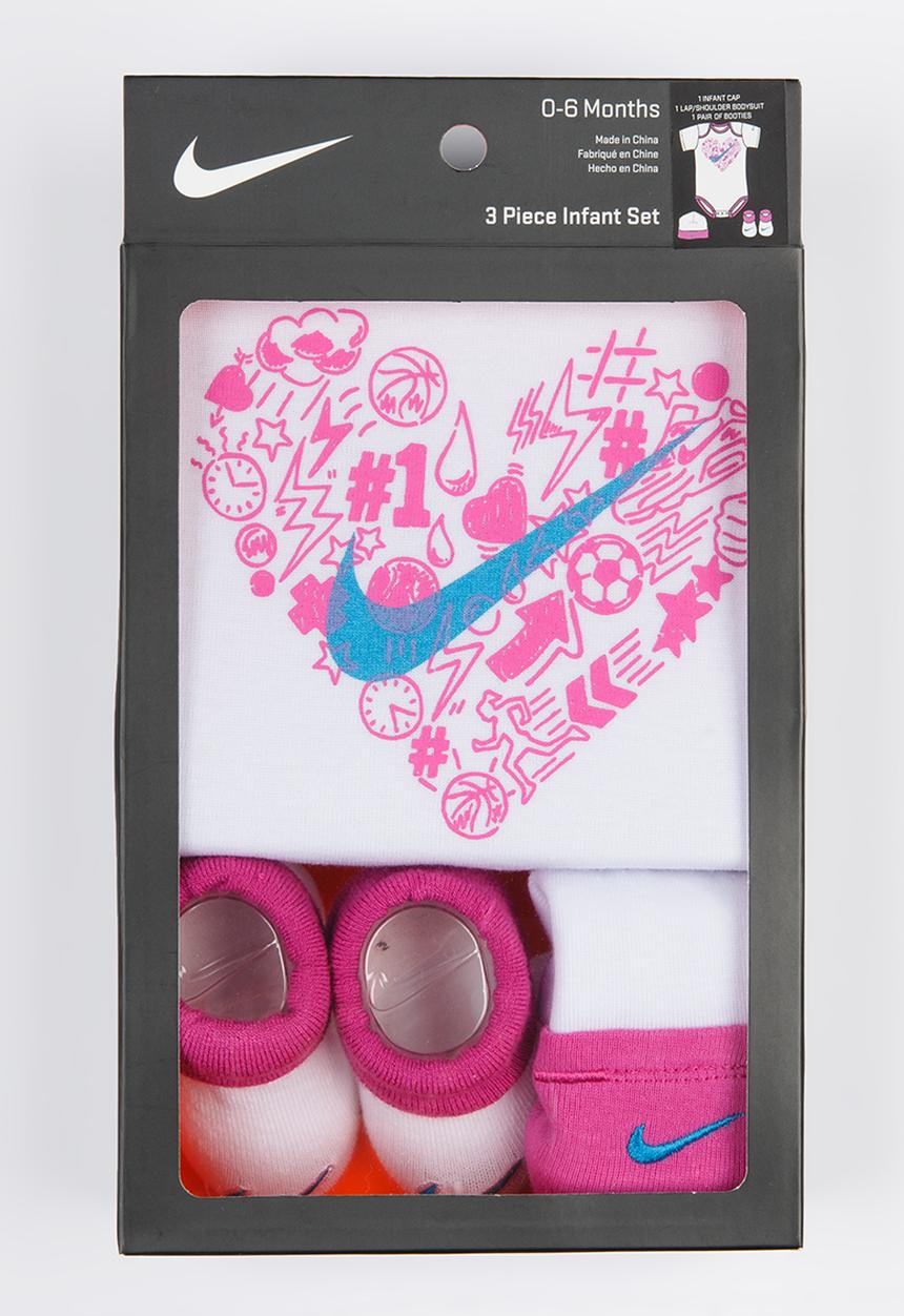 Nike - Doodle Heart 3 Piece Set White