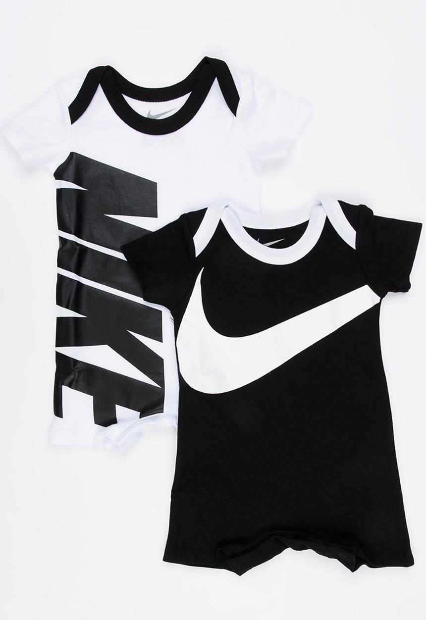 Nike - Oversized Logo Romper 2 Piece Set Black