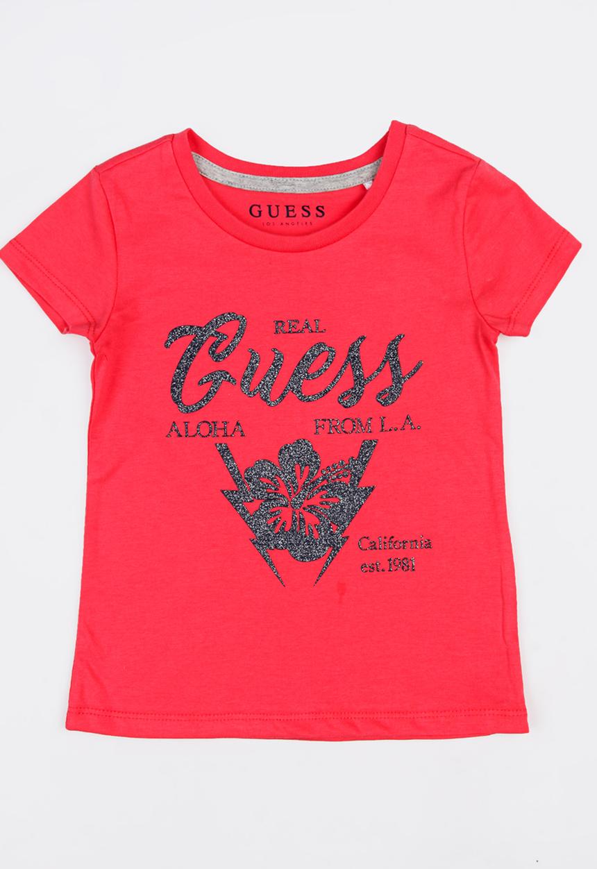 GUESS - Guess Bolt Tee Coral