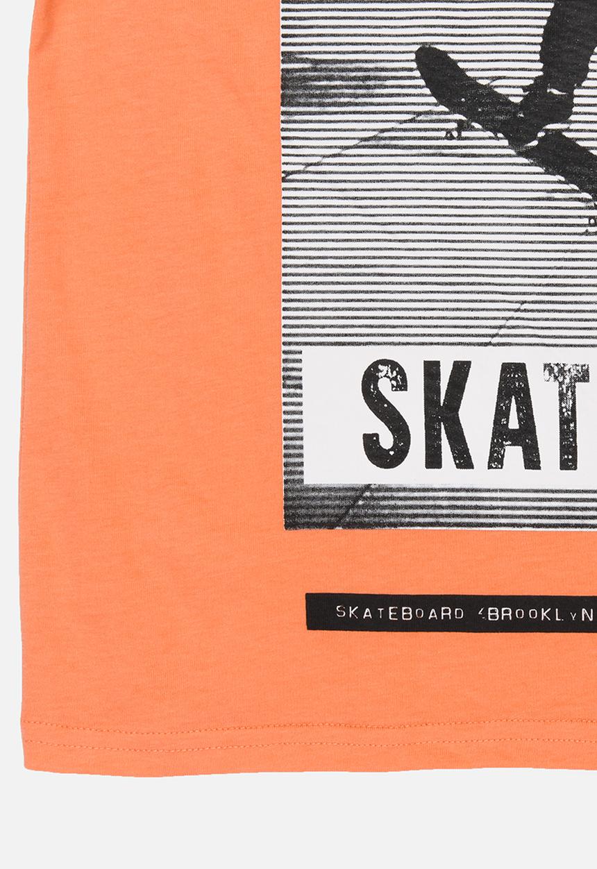 MINOTI - Basic Photographic Skate Park Tee Coral