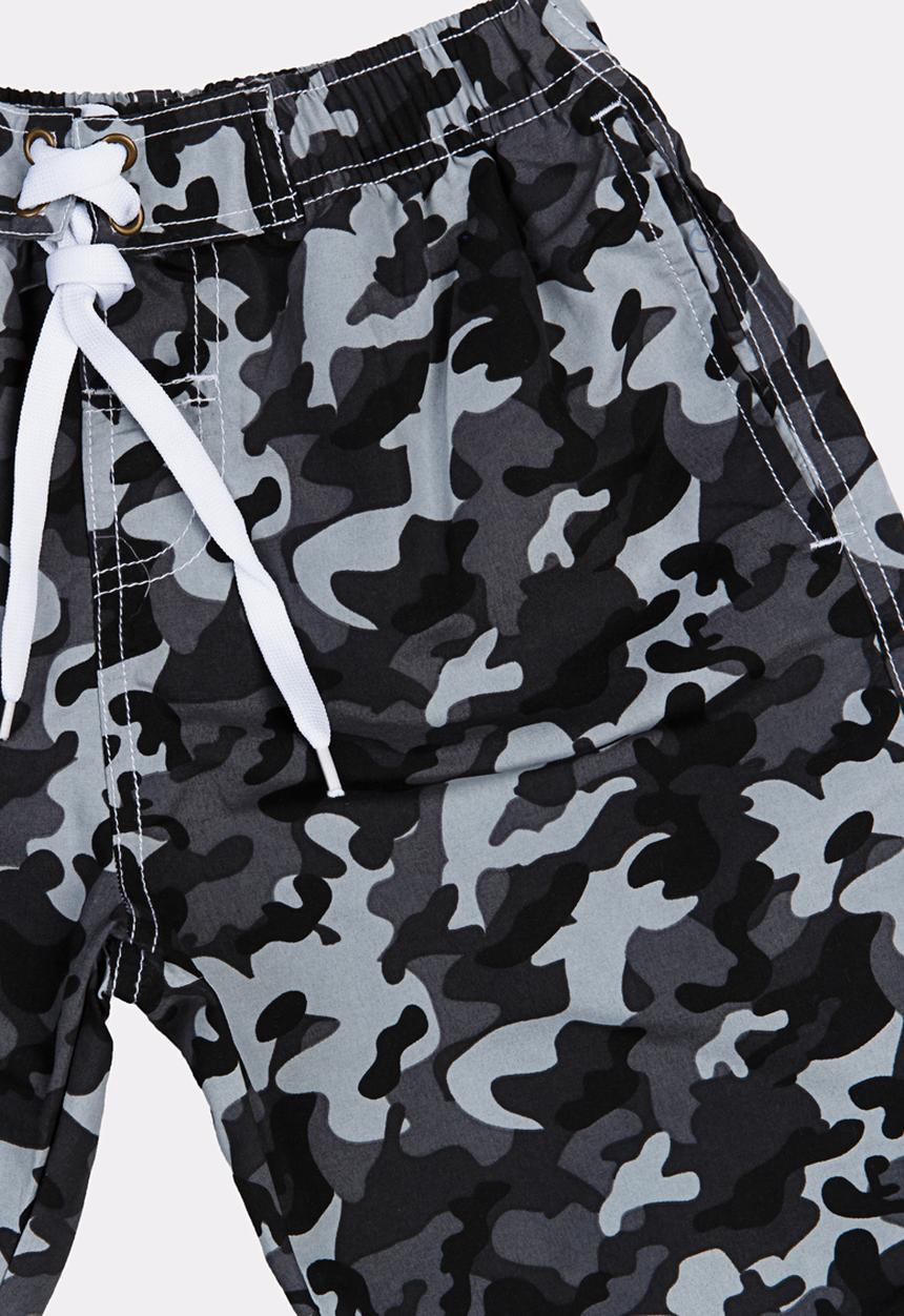 Pop Candy - Army Printed Boardshorts Grey