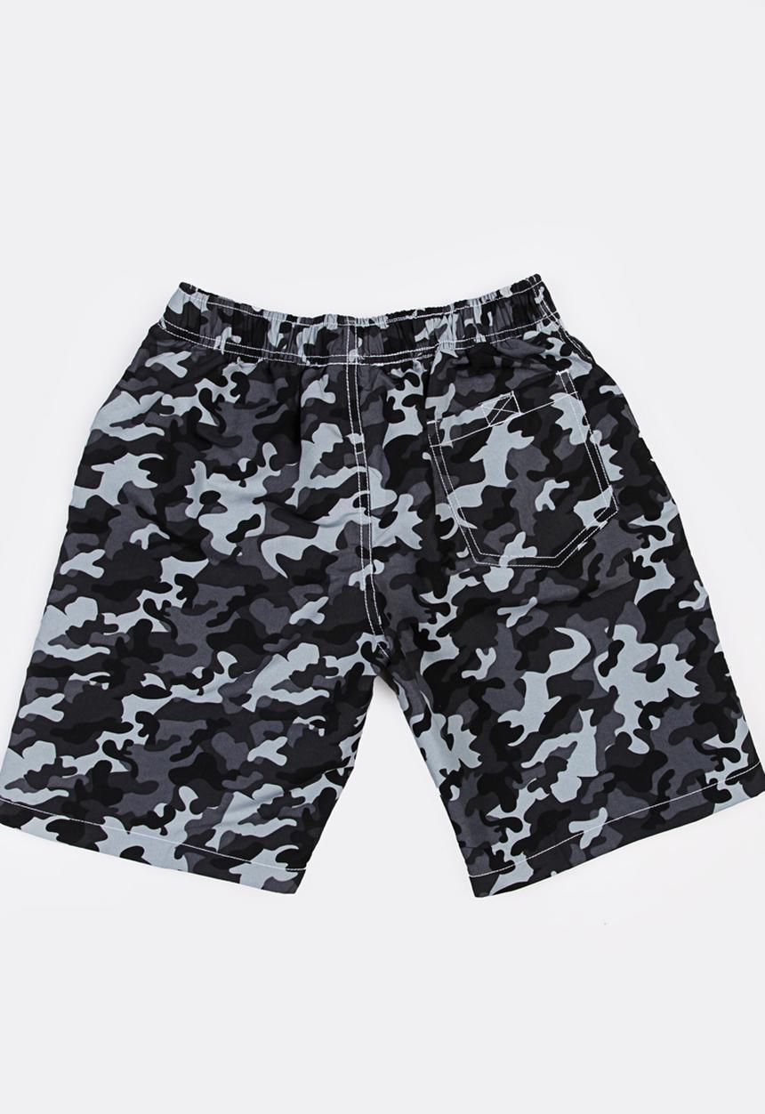Pop Candy - Army Printed Boardshorts Grey