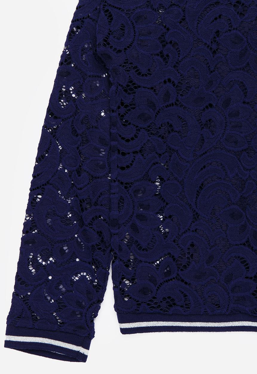 MINOTI - Rebel Lace Drop Shoulder Jumper Dark Blue