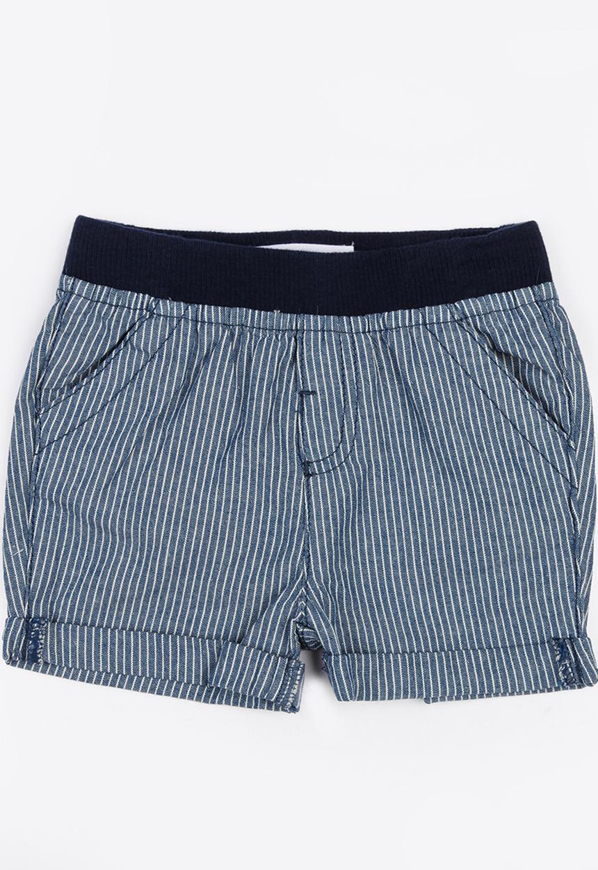 MINOTI - Holiday Ticking Stripe Shorts Blue