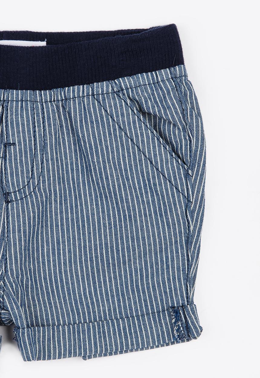 MINOTI - Holiday Ticking Stripe Shorts Blue