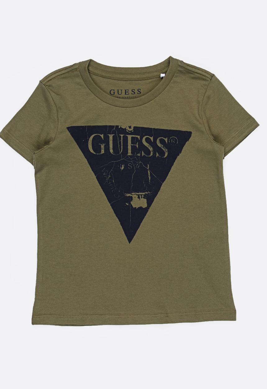 GUESS - Cracked Tri Printed Tee Khaki Green