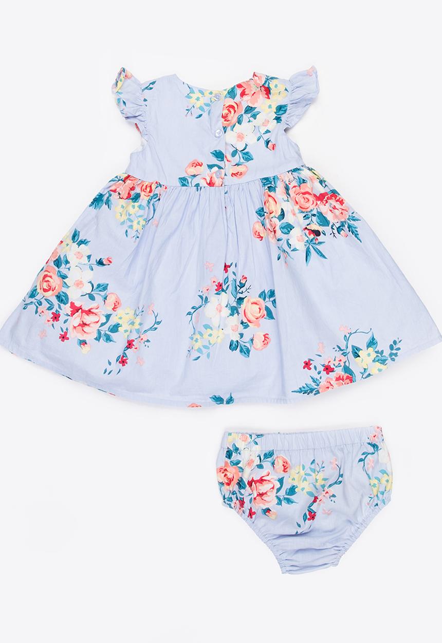 MINOTI - Rose 2 Piece AOP Dress & Bloomers Set Multi-colour