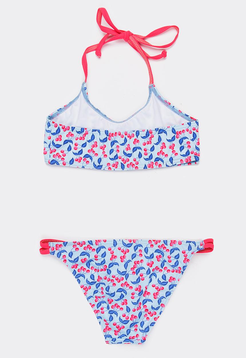 Sun Things - Mint Cherry Bralet & Strappy Bottom Set Multi-colour