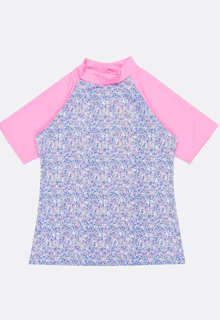 Sun Things - Ditsy pink rash vest - multi