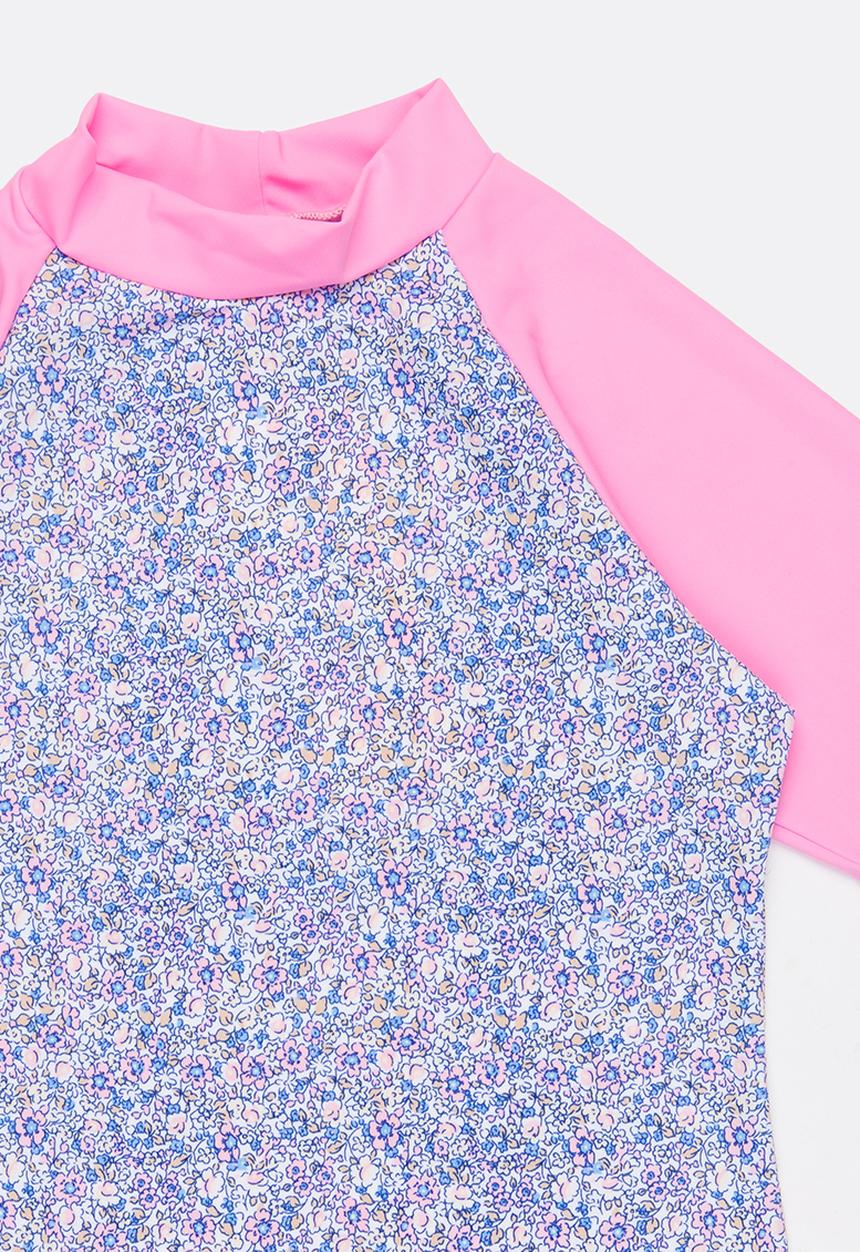 Sun Things - Ditsy pink rash vest - multi