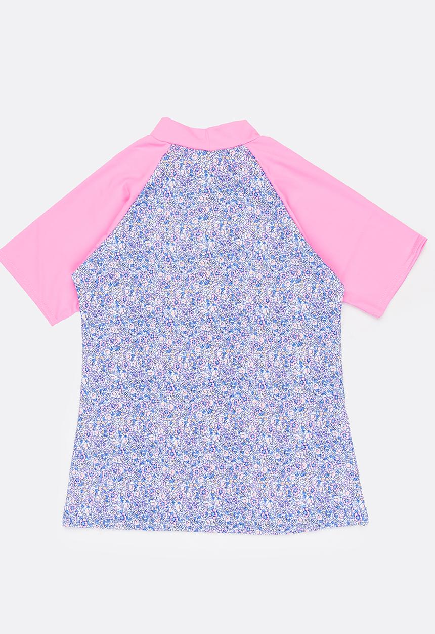 Sun Things - Ditsy pink rash vest - multi