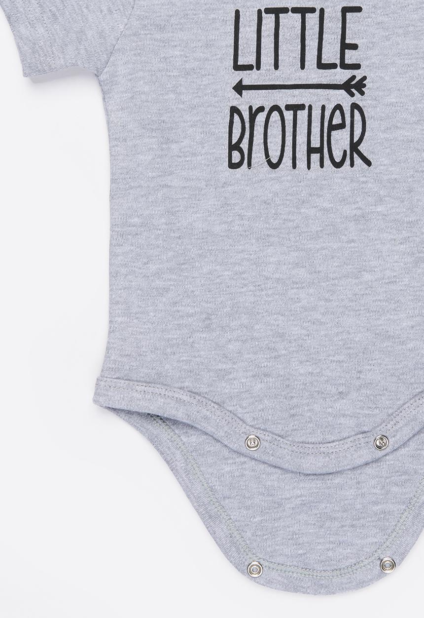 Funky Shop - Slogan baby grow - grey