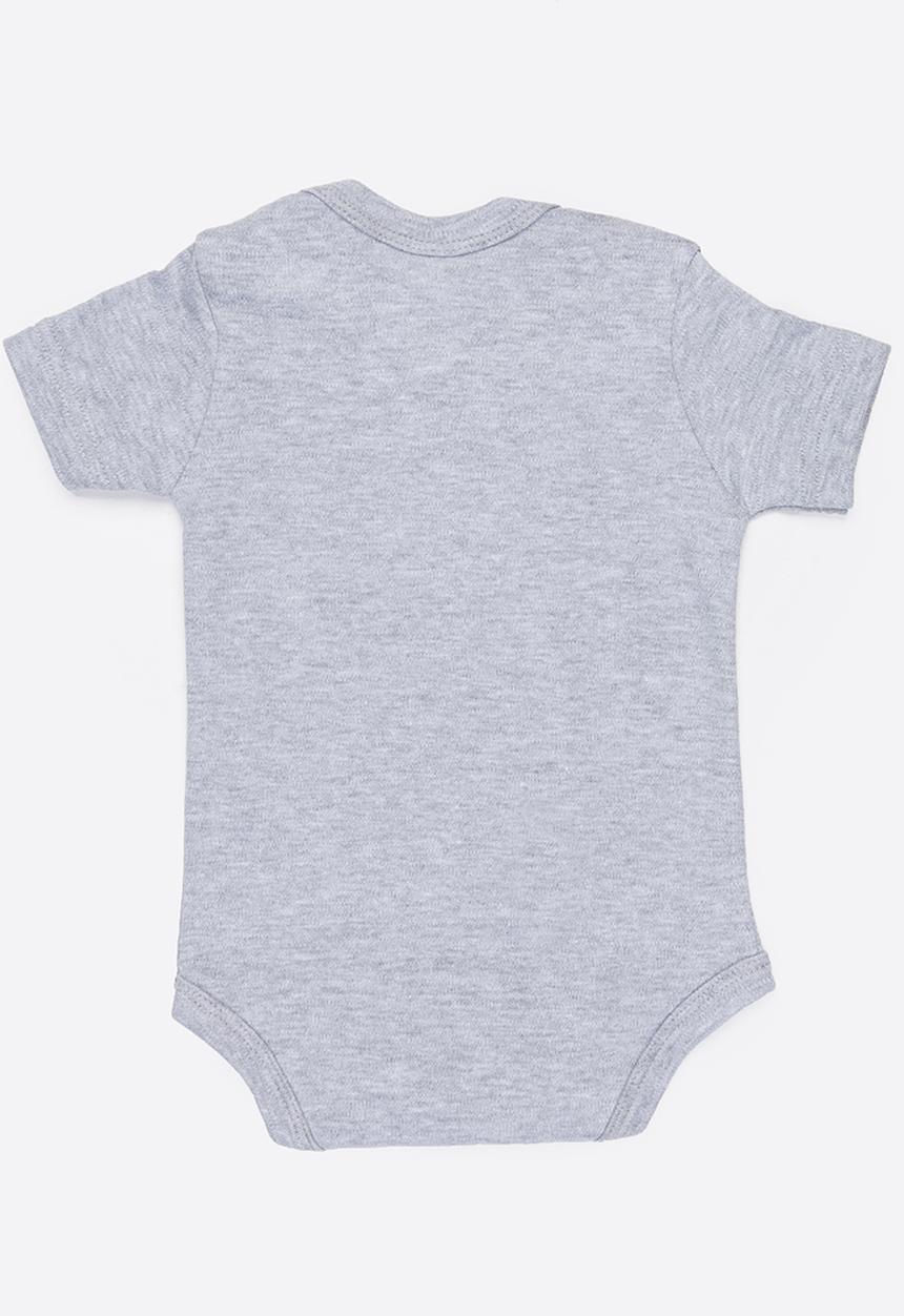 Funky Shop - Slogan baby grow - grey